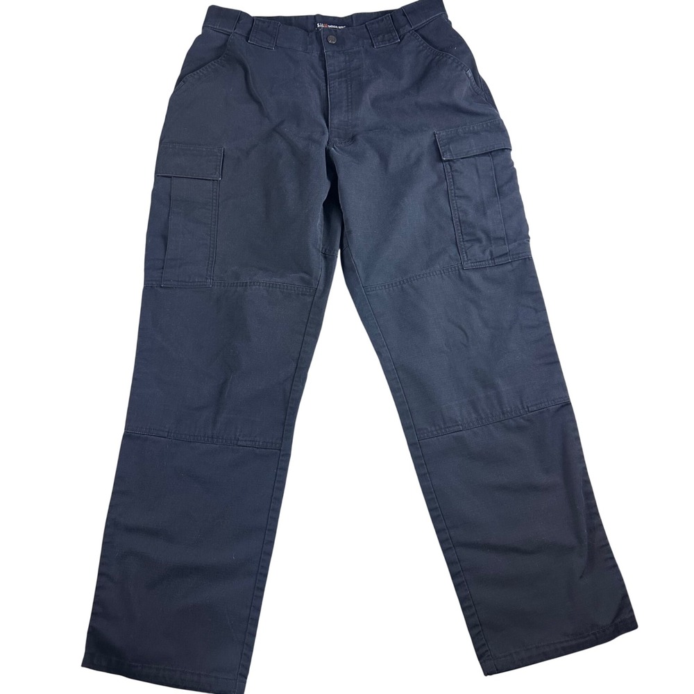 5.11 Tactical Cargo Pants Mens Large Navy Blue Ripstop Outdoor Work Utility